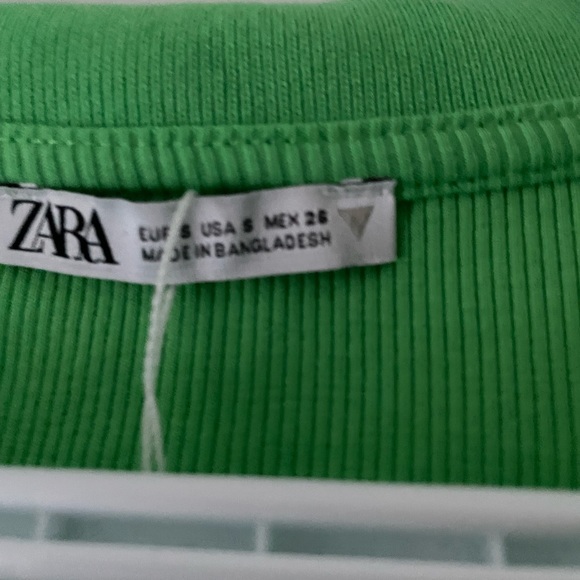 Zara small green crop shirt! - Picture 2 of 3